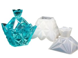 Molde silicona alhajero diamante